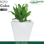 GTC 14"  Multi Color Roto Cube Planter Pot for Balcony, Home Decoration, Hotels  and Resorts