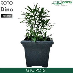 GTC 20" Multi Color Roto Dino Planter Pot for Balcony, Home Decoration, Hotels and Resorts(Color-Sandstone)