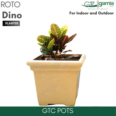 GTC 24" Multi Color Roto Dino  Planter Pot for Balcony, Home Decoration, Hotels  and Resorts(Color-Sandstone)