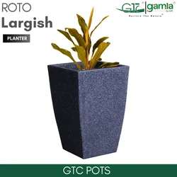 GTC  12x12" Multi Color Roto Largish Planter Pot for Balcony, Home Decoration , Hotels and Resorts(Color-Sandstone)