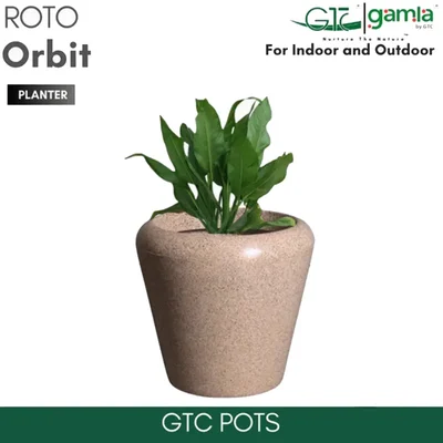 GTC 20" Multi Color Roto Orbit Pot for Balcony, Home Decoration, Hotels  and Resorts(Color-Sandstone)