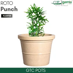 GTC 16" Multi Color Roto Punch Pot for Balcony, Home Decoration , Hotels and Resorts(Color-Sandstone)