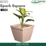 GTC 16" Multi Color Roto Spark Square Planter Pot for Balcony, Home Decoration , Hotels and Resorts