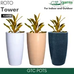 GTC 10" Multi Color Roto Tower Planter Pot for Balcony, Home Decoration, Hotels  and Resorts