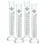 Bello 4pcs of Round Base Measuring Cylinder 250ml, Borosilicate Glass 3.3 for School, College, Laboratory