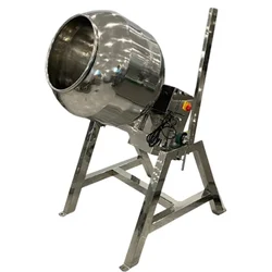 VINAYAK MACHINES 10 kg SS Round Tilting Coating Pan Machine, with 0.5 HP Motor