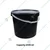 90 Pcs, 2500 ml Black Round Biryani Bucket
