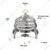 Stainless Steel Round Chafing Dish with Lid 6 LTR