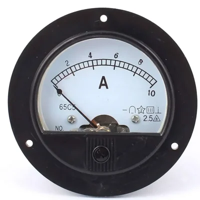 Elecopto 0-2A Round Dial Analog DC Panel Ammeter for Circuit Current Measurement