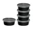 150 Pcs, 50ml Black Round Dip Container with Transparent Lid for Sauce, Chutney Packaging