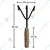 Global Nature Agro Garden Tool Combo of Big & Small Trowel, Hand Weeder, Fork, Cultivator, Powder Coated & Wooden Handle
