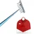 Heavy-Duty Garden Combo of 9 Inch Round Fawda Hoe & 8-Tine Metal Rake for Soil Work