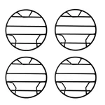 Stylish and Round Garden Metal Stands for Planter Pots , Used for Indoor Outdoor Use (Pack of 4)