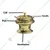 Malabar Round Hammered Stainless Steel PVD Coated Golden Chafing Dish, with Lid and 6 Litre Capacity
