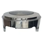 Premium SS 7 Litres Round Hydraulic with Glass Chafing Dish