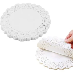 Pack of 200 Pcs Pocheon® Round Lace Paper Doilies for Dessert, Pastry, Cupcakes Tableware Decoration (Size-5.5 inch)