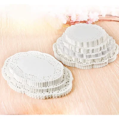 Pack of 200 Pcs Pocheon® Round Lace Paper Doilies for Dessert, Pastry, Cupcakes Tableware Decoration(Size-8.5 inch)