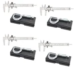 SBT Instruments 4 Set Vernier Caliper 12.5cm with 25mm Screw Gauge (Micrometer Slide) for Round Objects Measurement