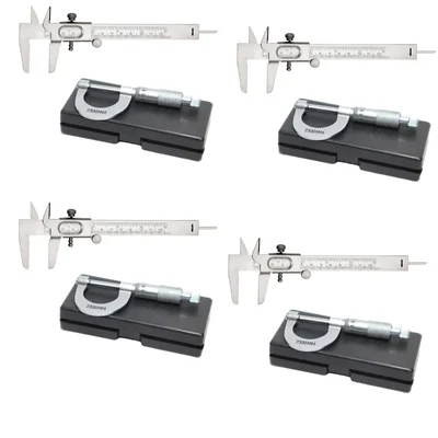 SBT Instruments 15 Set Vernier Caliper 12.5cm with 25mm Screw Gauge (Micrometer Slide) for Round Objects Measurement