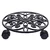 Ecofynd Spinx Round Metal Plant Stand for Indoor & Outdoor Pots-Caddy Rolling Wheels Plant Holder for Garden & Patio