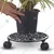Ecofynd Spinx Round Metal Plant Stand for Indoor & Outdoor Pots-Caddy Rolling Wheels Plant Holder for Garden & Patio