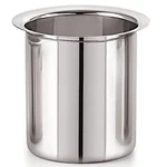 Stainless Steel 6 ltr Round Pot for Heavy Duty 6 Pot Electric Bain Marie (Pack of 6)