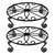 Heavy Duty Designer Round Black Metal Pots Stand, Iron Planter Holder, For Garden, Home & Balcony(Pack-Pack of 2)