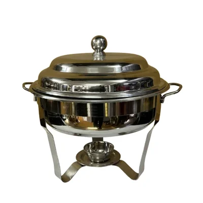 Mira Steels 5 Litres Round Regular Chafing Dish with Stainless Steel Body