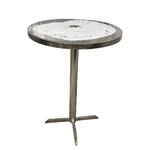 Gurubhai 30 inch Round Standing Table with Stainless Steel Body
