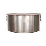Premium Surti Round Stainless Steel Tope with Handle, 3mm Thickness, Commercial Cooking Pot (Size No.50)