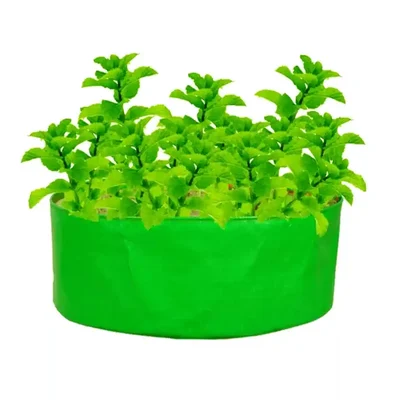 Gardeco 260 GSM UV Treated Premium Quality 24 x 6 inch Round Type HDPE Grow Bag for Home, Garden and Nursery(Quantity-5 pieces)