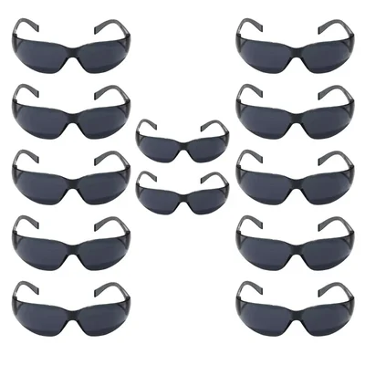 RPES Pack of 12 Black Polycarbonate Safety Goggles