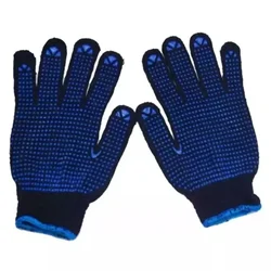 RPES Pack of 60 Blue Free Knitted Dotted Gloves