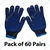 RPES Pack of 60 Blue Free Knitted Dotted Gloves