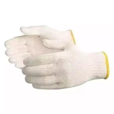 RPES Pack of 60 White Free Cotton Knitted Hand Gloves