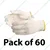 RPES Pack of 60 White Free Cotton Knitted Hand Gloves