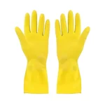 Yellow Rubber Safety Hand gloves for Multipurpose Household Uses