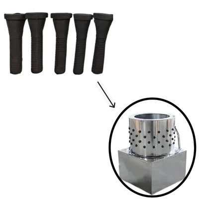 100 mm length Rubber Finger (Pack of 10) for Chicken Defeather Machine