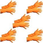 Green Home Reusable Latex Wet & Dry Rubber Hand Gloves For Multipurpose House Hold Uses