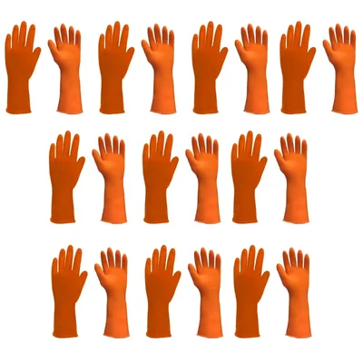 Premium Quality Rubber Hand Gloves For Multipurpose Uses(Pack-10)