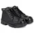 Armaduro (AD_1016_Black) Safety Shoes - Black Leather, Steel Toe, High Ankle, Rubber Sole(Size-6)