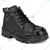 Armaduro (AD_1016_Black) Safety Shoes - Black Leather, Steel Toe, High Ankle, Rubber Sole(Size-6)