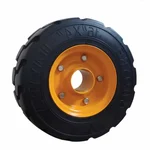 Heavy Duty 350 x 75 MM / 14 x 3 Inch High Quality Solid Rubber Wheel Without Ball Bearing	