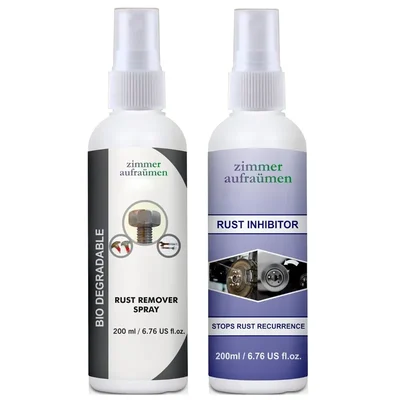 Zimmer Aufraumen 200ml/Bottle Combo Pack of Rust Remover Spray & Rust Inhibitor
