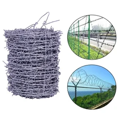 Premium Quality 400 Feet (Approx.) Rustproof Barbed Fencing Wire(Size-13 Gauge)