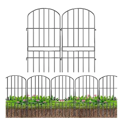 Ecofynd Decorative Garden Fence 2.3ft(H) X 10.4ft(L), Rustproof Metal Wire Fencing Flower Bed Animal Barrier