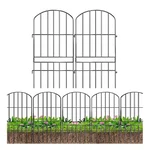 Ecofynd Decorative Garden Fence 2.3ft(H) X 10.4ft(L), Rustproof Metal Wire Fencing Flower Bed Animal Barrier