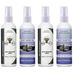 4 Pieces Combo Pack of Zimmer Aufraumen 800ml(200ml x 4pcs) Rust Remover Spray & Rust Inhibitor