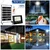 GIGAWATTS 40W Solar Rechargeable Flood Light with 8W Panel & Remote Cool White Lights for Garden, Lawn, Camping and Outdoor 