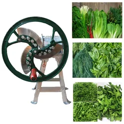 Hand Operated Table Top Angle Fitted 3 Stainless Steel Blades Saag Cutter Machine with Free Spanner